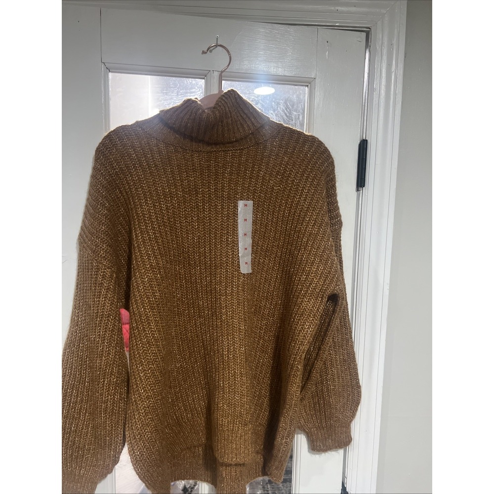 Old Navy Sweater Mock Neck Women's Medium NWT Brown